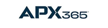 Logo featuring the text 'APX 365' in dark blue against a white background.